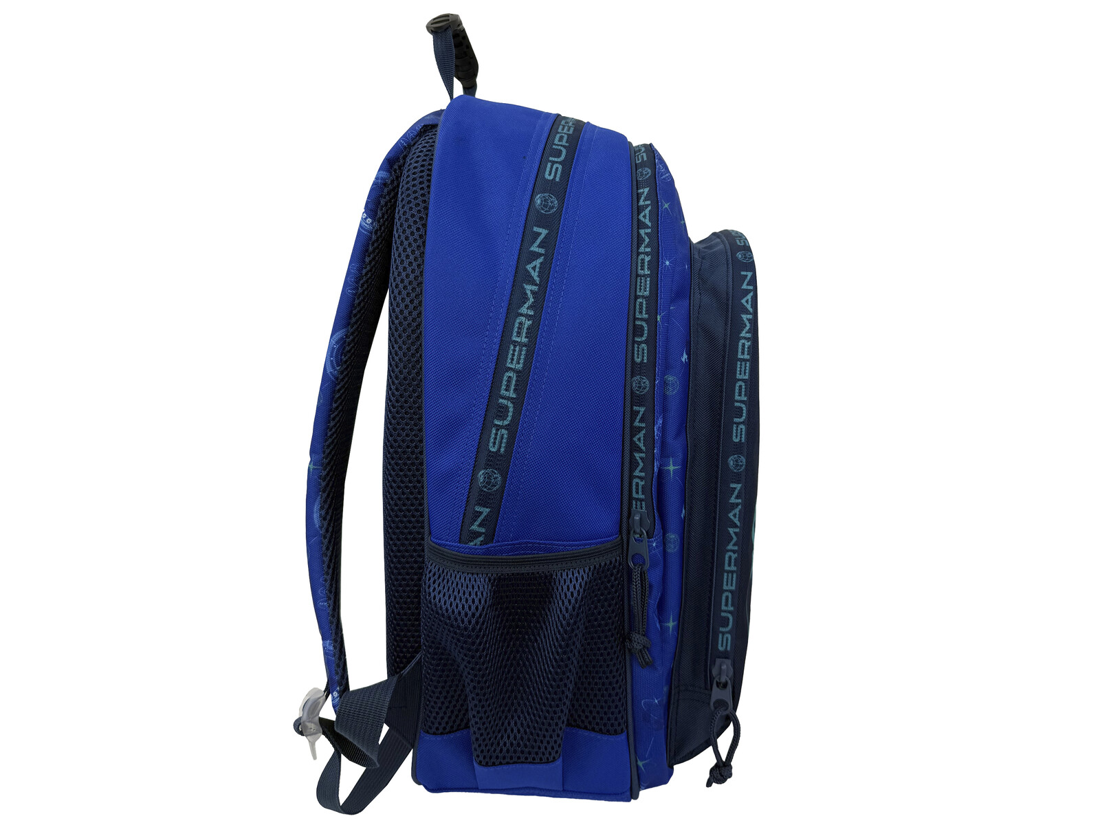 Superman Mochila 43cm Adaptable a Trolley- Blue