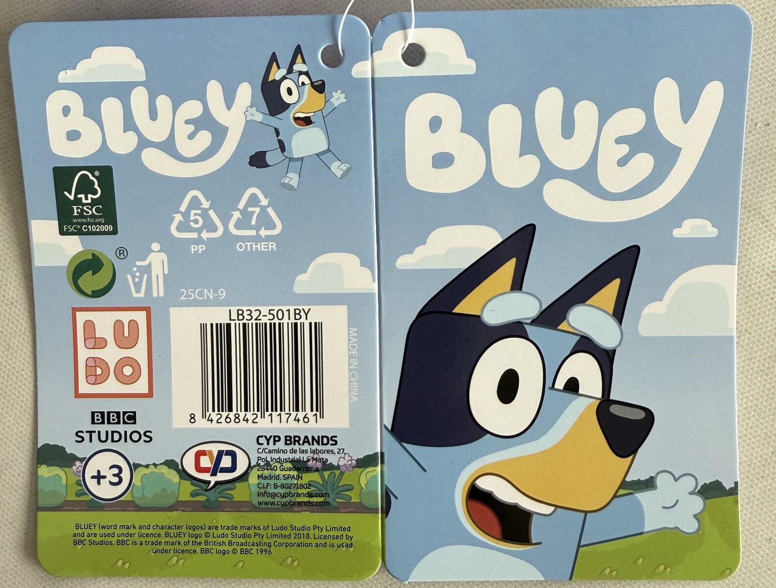 Bluey Bolsa de Merienda - Stickers