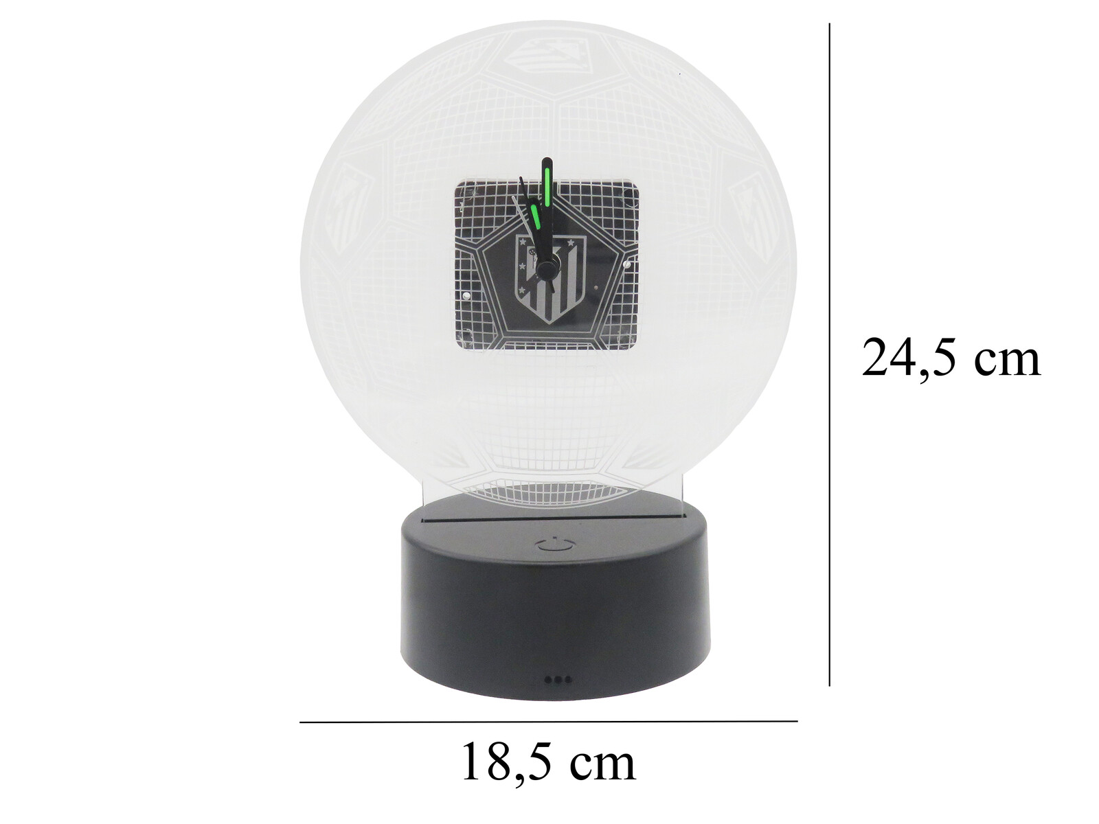 Atlético de Madrid Reloj Metacrilato c/Luz Led