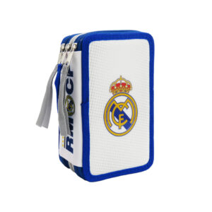 Real Madrid Plumier 3 Pisos con Material Escolar
