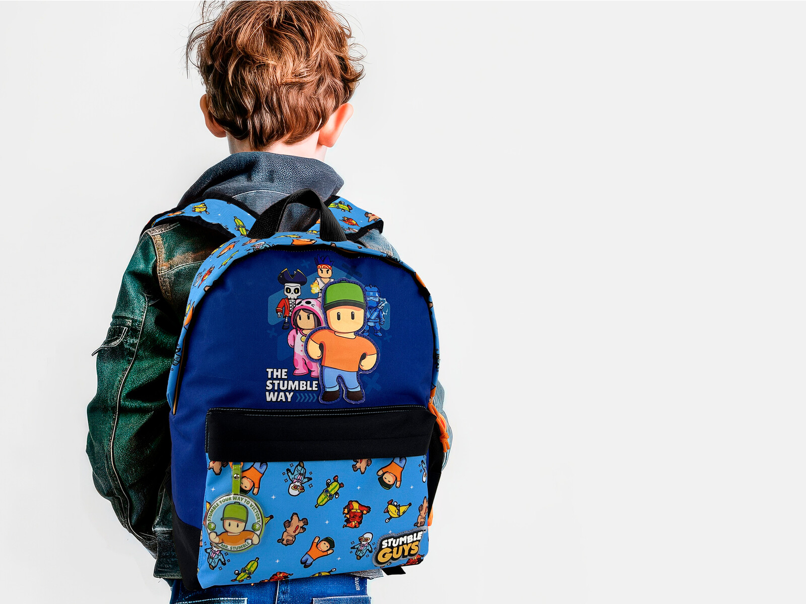 Stumble Guys Mochila Juvenil Adaptable a Trolley