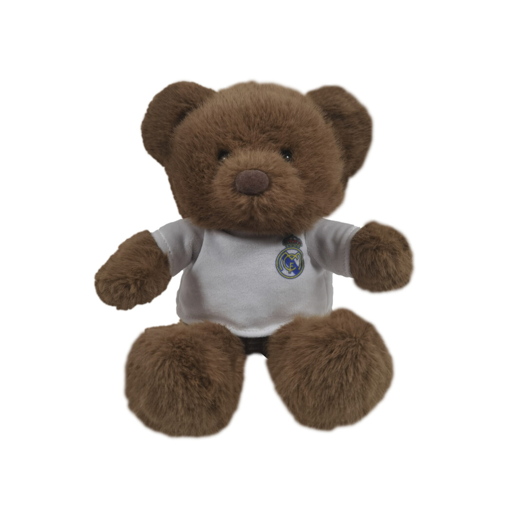 Real Madrid Peluche Osito Marrón con Camiseta 20 cm