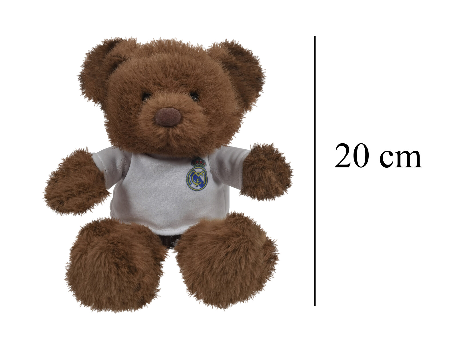 Real Madrid Peluche Osito Marrón con Camiseta 20 cm