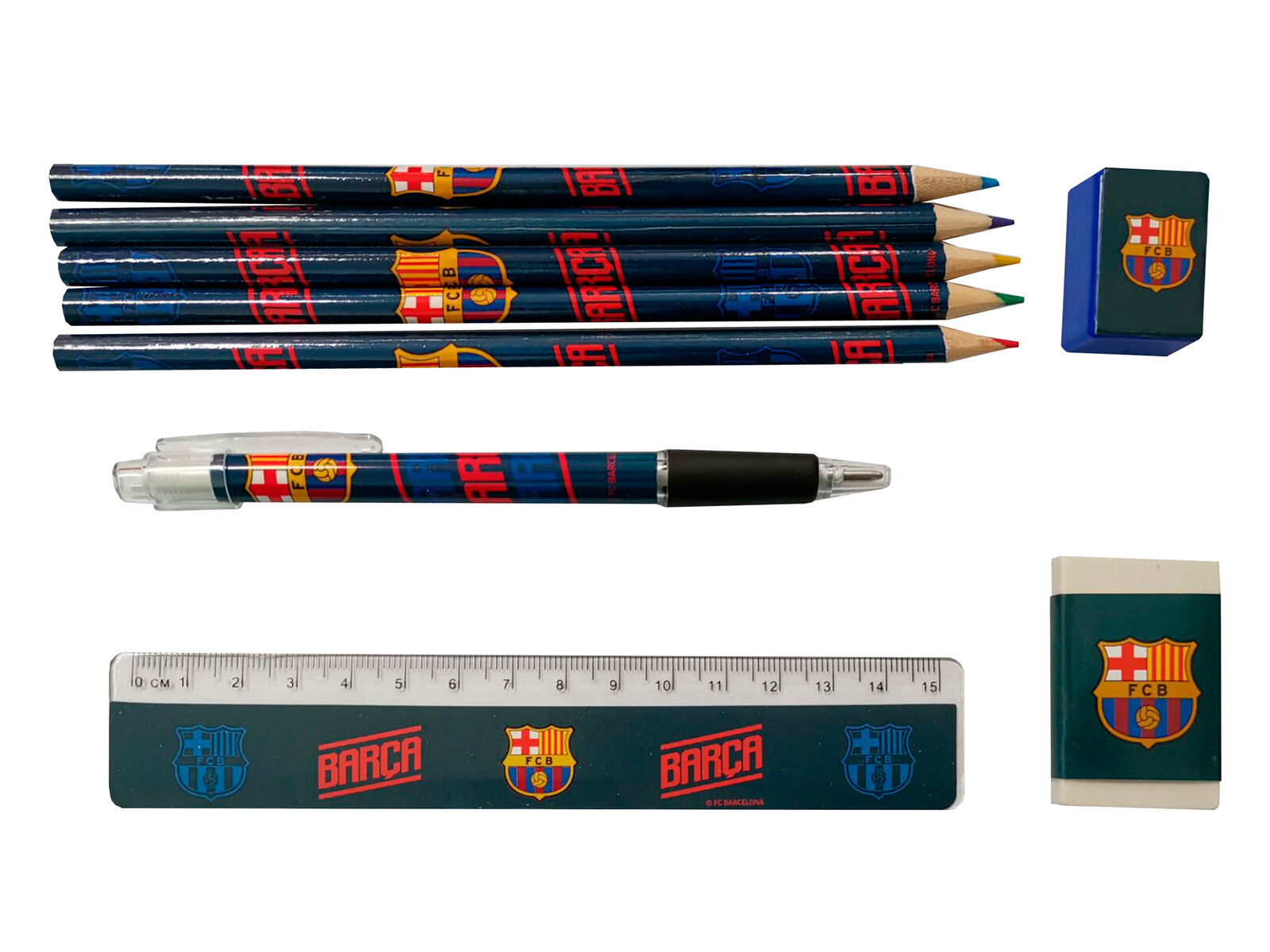 FC Barcelona Set de Papelería con Estuche de Metal