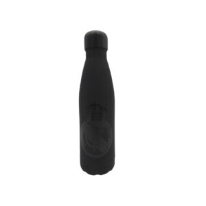 Real Madrid Botella Negra Rubberizada de Doble Pared