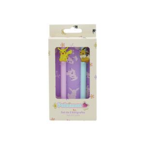 Pokémon Set de 2 bolígrafos con clip decorativo Colección Flowers