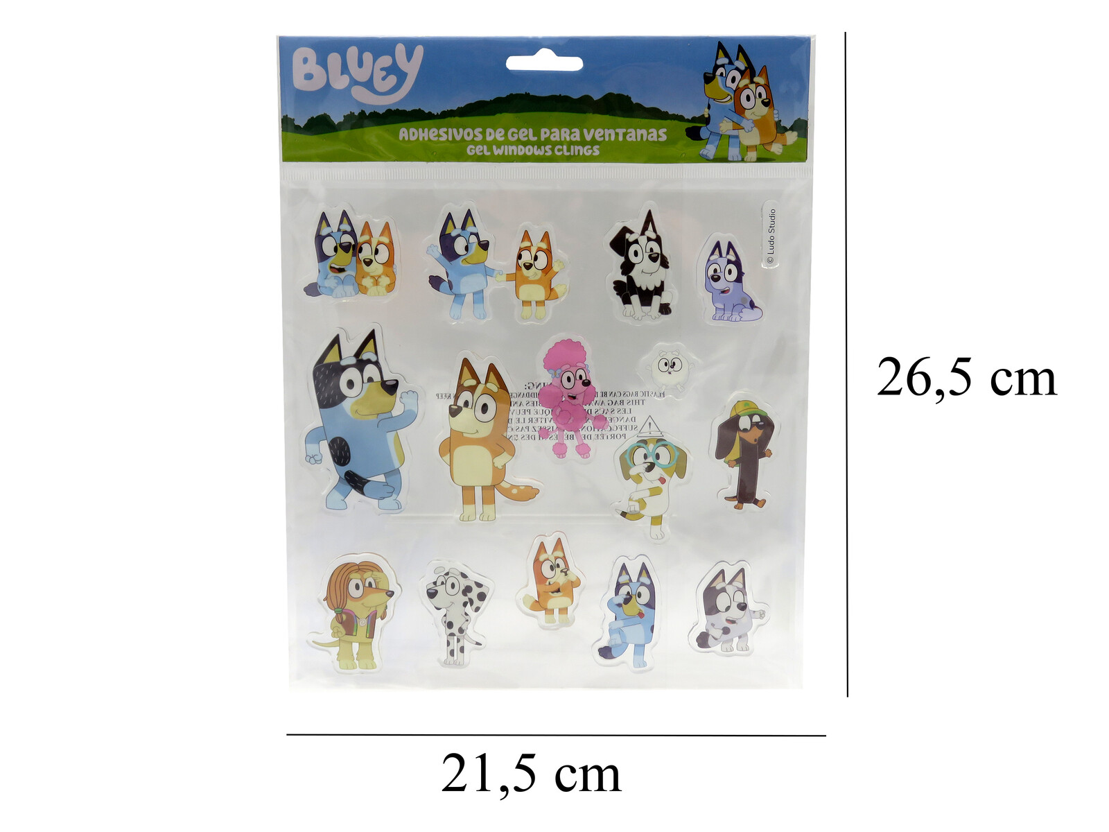Bluey Pegatinas de Gel Para Ventana