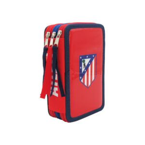 Atlético de Madrid Plumier 3 Pisos con Material Escolar