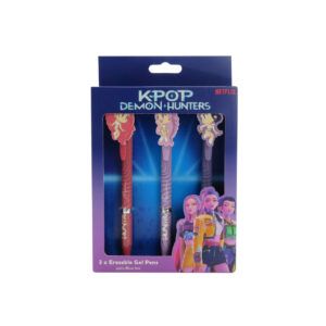 K-Pop Demon Hunters Set 3 Bolígrafos Borrables en Caja