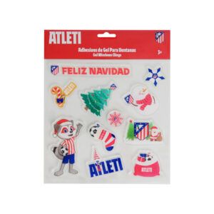 Atlético de Madrid Pegatinas de Gel Navidad para Ventana