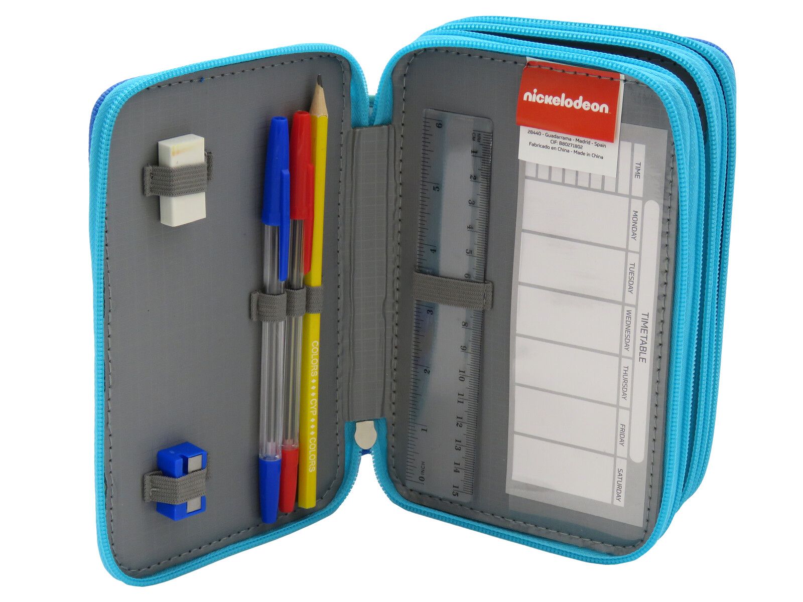 Paw Patrol Plumier 3 Pisos con Material Escolar