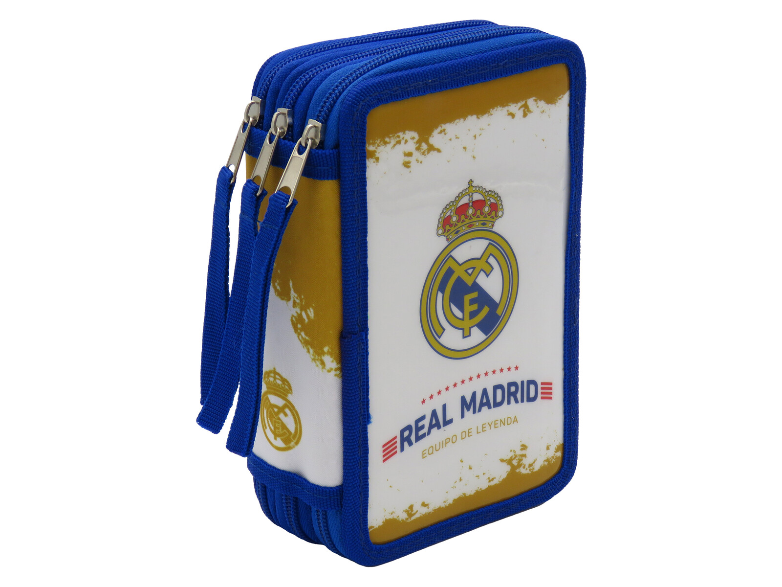 Real Madrid Plumier 3 Pisos con Material Escolar