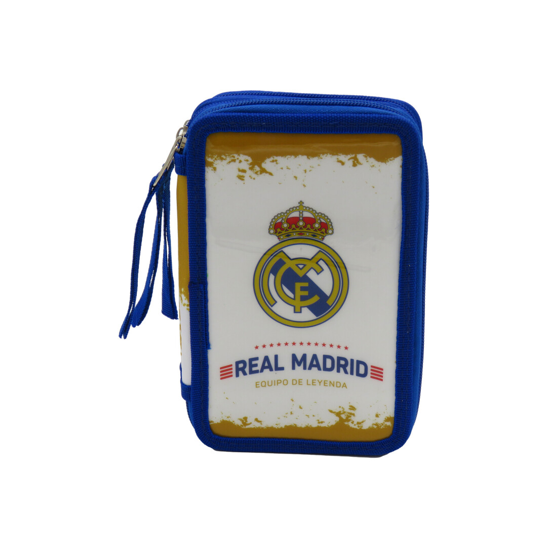 Real Madrid Plumier 3 Pisos con Material Escolar